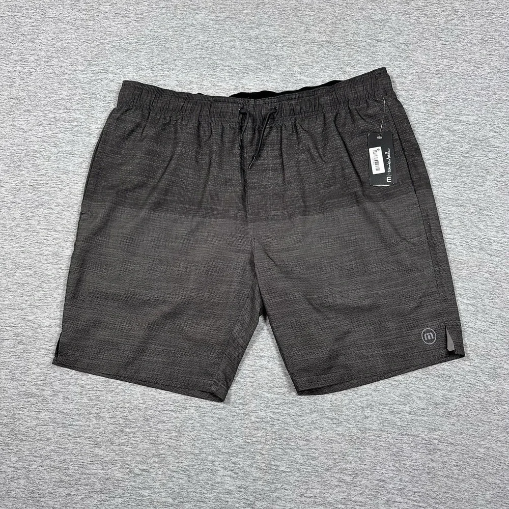Travis Mathew Shorts Mens XL Black Gray Zipline Heater Series Performance NEW